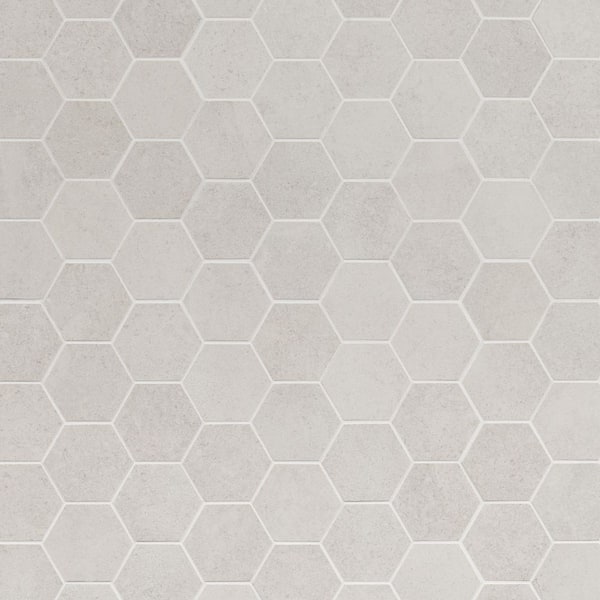 Ivy Hill Tile Iris Hex Perla 11.22 in. x 13.18 in. Matte Porcelain Floor and Wall Mosaic Tile (0.82 sq. ft./Each)