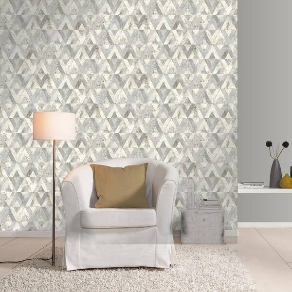 IH2110 Cream Grey Silver Abstract Texture Feature Wallpaper Fine Décor 