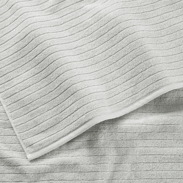 StyleWell Turkish Cotton White and Stone Gray Stripe 6-Piece
