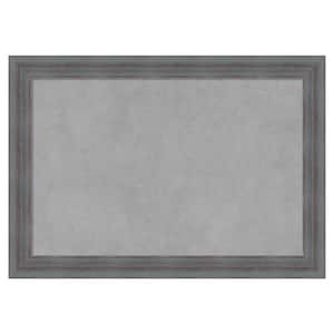 Dixie Grey Rustic 20 in. x 14 in. Framed Magnetic Board