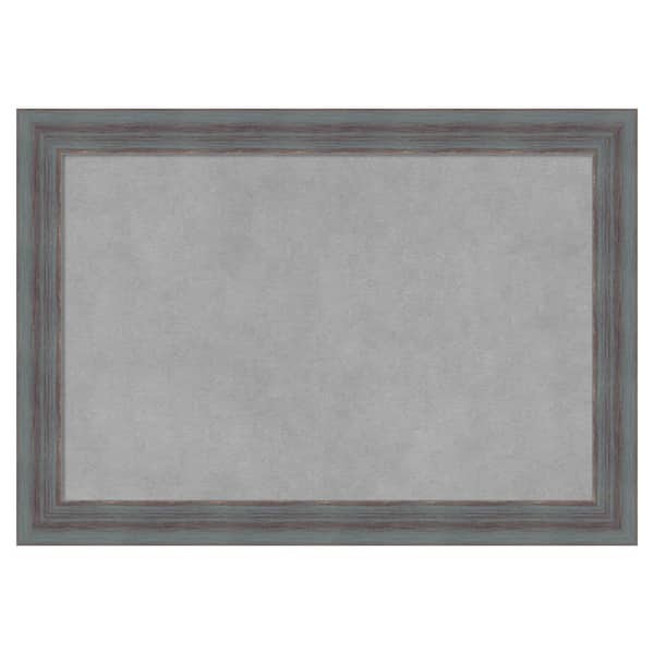Amanti Art Dixie Grey Rustic 20 in. x 14 in. Framed Magnetic Board