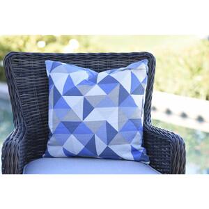 Ruskin Blue Square Accent Throw Pillow
