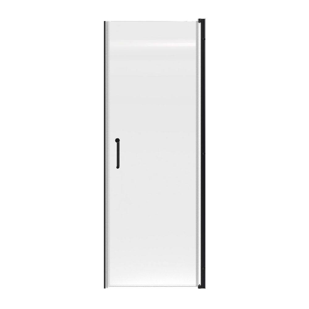 30 in. W x 72 in. H Pivot Frameless Shower Door in Matte Black with Clear Glass price history on PriceWatchPro