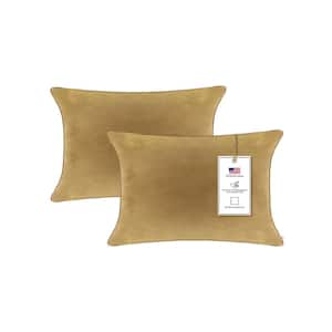 A1HC Hypoallergenic Down Alternative Filled 12 in. x 20 in. Throw Pillow Insert (Set of 2)