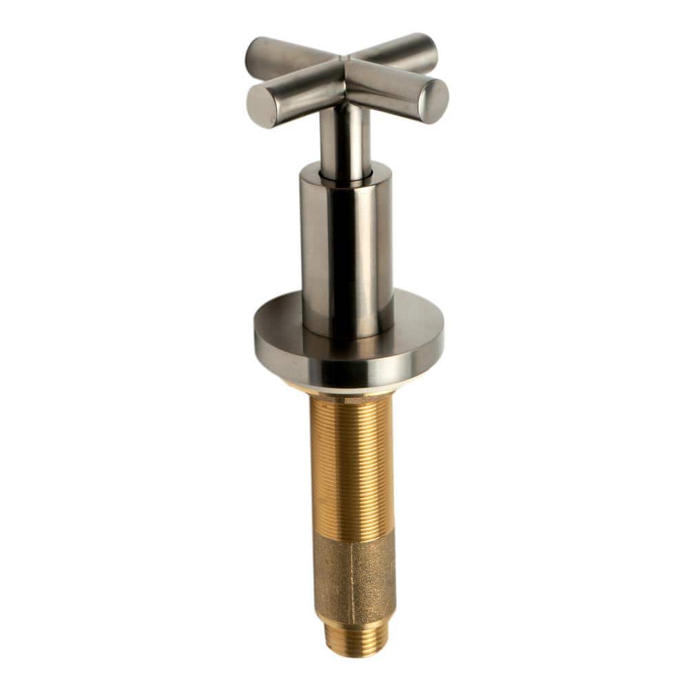 Brushed Nickel Deck Mounted Tub Filler with Handheld Showerhead