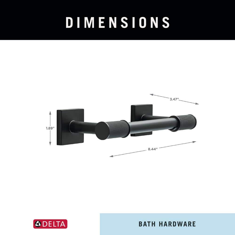 Matte Black Square Wall Mounted Toilet Paper Holder
