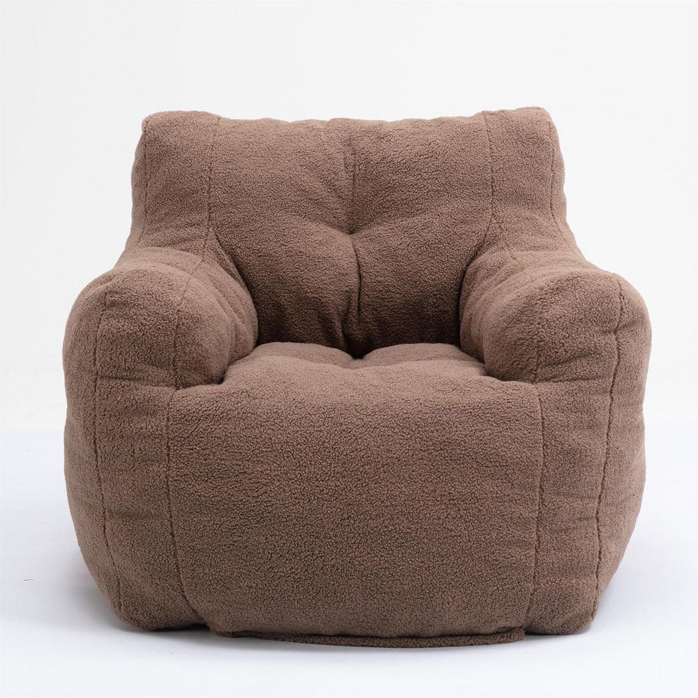 Brown Bean Bag Chair (27.56 in.H X 39.37 in. W X 39.37 in.D)