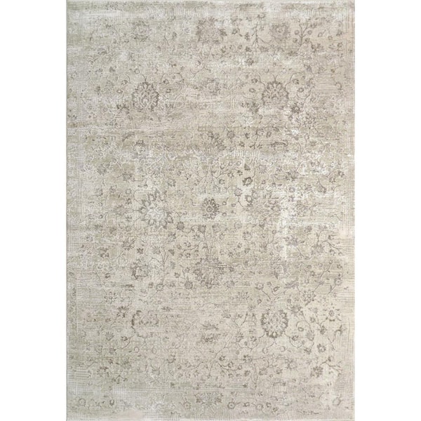 Dynamic Rugs Renaissance 9 ft. 2 in. X 12 ft. Ivory/Grey Oriental Indoor/Outdoor Area Rug