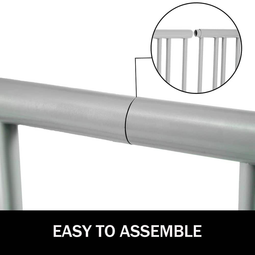 59-Inch Dual-Side All-Steel Gray Bike Rack for 10 Bikes