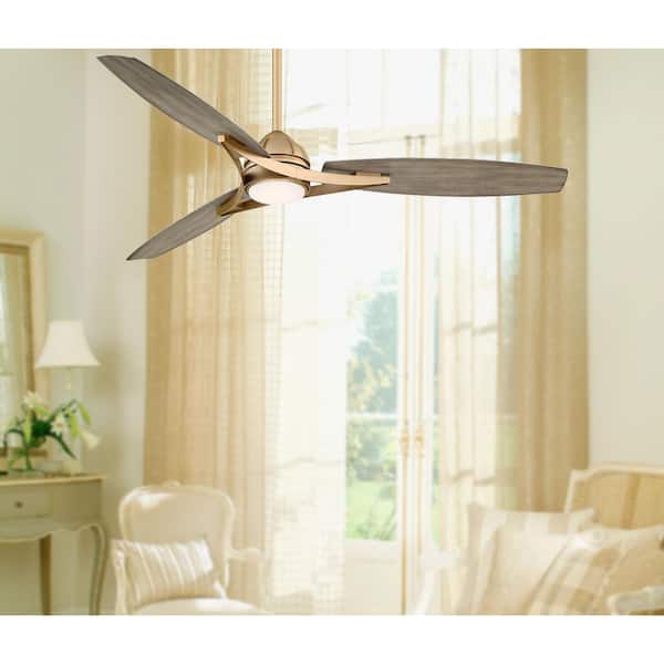 Molino 65 in. Integrated LED Indoor/Outdoor Soft Brass Smart Ceiling Fan with Light and Remote Control