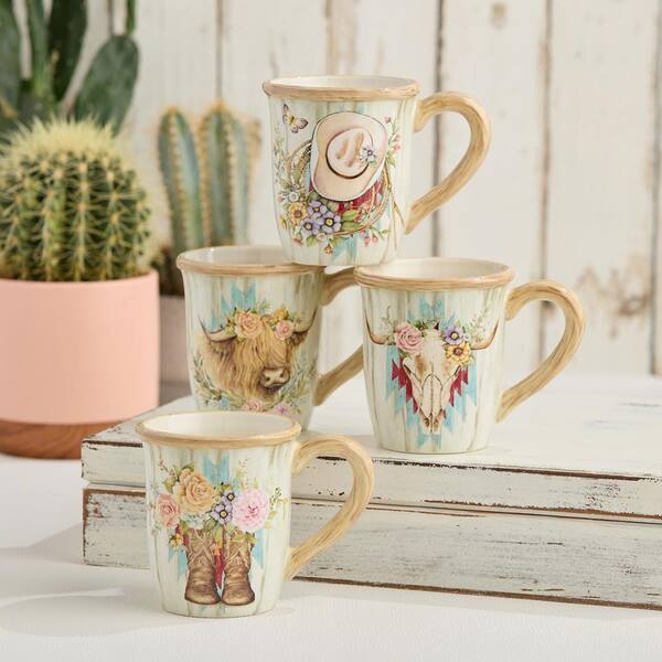 Rosewood Set of 4 Mug 14 oz. 4 asst. Certified International