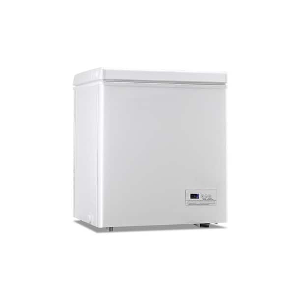5.0 cu. ft. Manual Defrost Mini Upright Freezer in White with 2 Removable Baskets, Digital Control Panel for Home