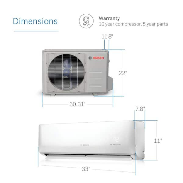 bosch gen 1 ton ductless mini split air conditioner