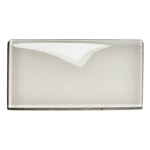 ABOLOS Coastal Pebble Gray 3 in. x 6 in. Glossy Glass Subway Wall Tile (2 sq. ft./Case)