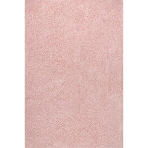 Marlow Soft Shaggy Faux Sheepskin Machine Washable Pink 3 ft. x 5 ft. Indoor Area Rug