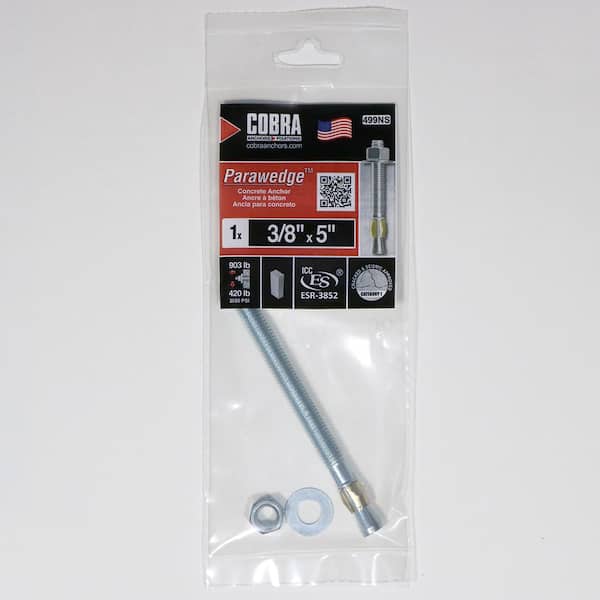 Cobra Anchors 3/8 in. x 5 in. Parawedge Anchor (1-Pack)