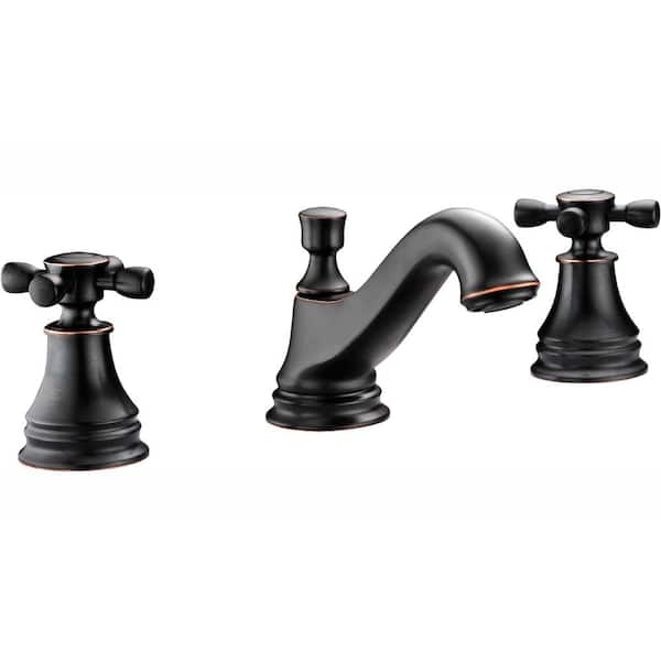 ANZZI Melody Series 8 in. Widespread 2-Handle Mid-Arc Bathroom Faucet in Oil Rubbed Bronze