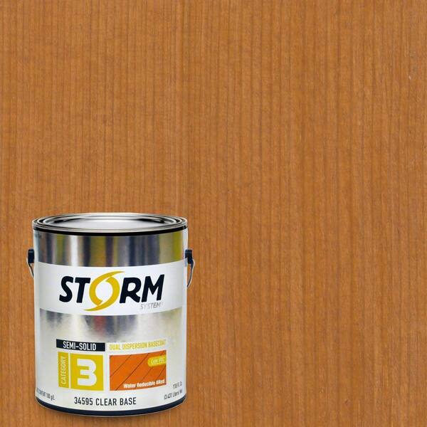 Storm System Category 3 1 gal. Natural Oak Exterior Semi-Solid Dual Dispersion Wood Finish