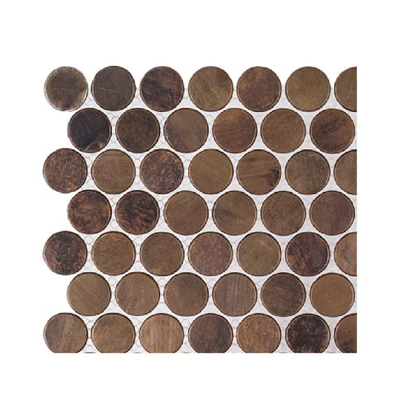 Reviews for Jeffrey Court Take Home Tile Sample - Copper Pennies Brown ...