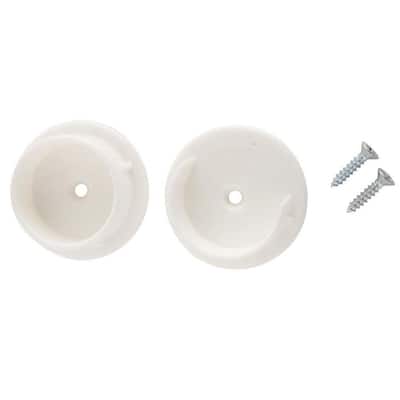 1-3/8 in. White Plastic Pole Sockets (2-Pack)