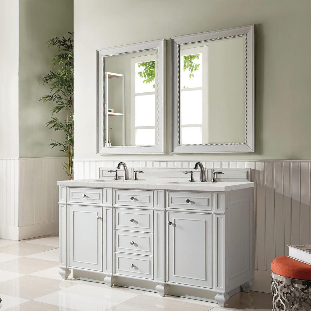 Bristol 60.0 in. W x 23.5 in. D x 34.0 in. H Bathroom Vanity in Bright White with Lime Delight Silestone Quartz Top price history on PriceWatchPro