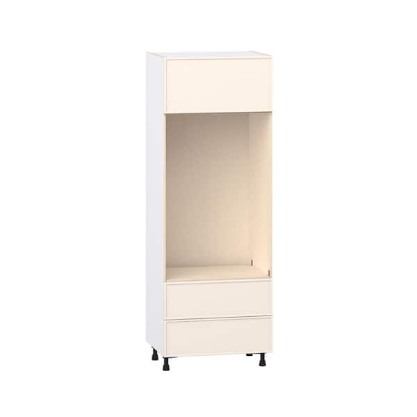 Fairview 30 in.W x 24 in.D x 84.5 in. H Assembled Slim Shaker Pantry Kitchen Cabinet in Washed Linen with 2-Drawers