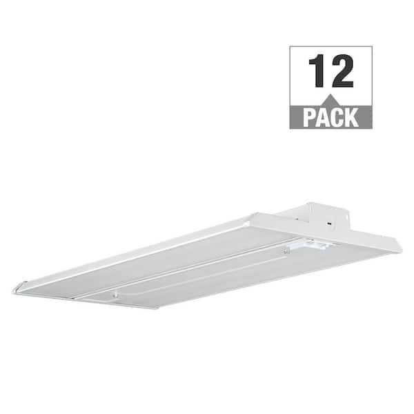 12-Pack 2 ft. 400-Watt Equivalent Motion Sensor LED White High Bay Light 5000K Daylight 18,000LM Adjustable Hold Times