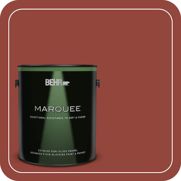 BEHR MARQUEE 1 gal. #190D-7 Briquette Semi-Gloss Enamel Exterior Paint & Primer
