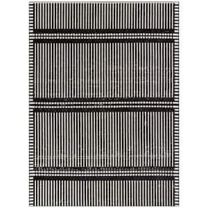 Sinclair Charcoal 2 ft. 7 in. x 7 ft. Striped Runner Rug