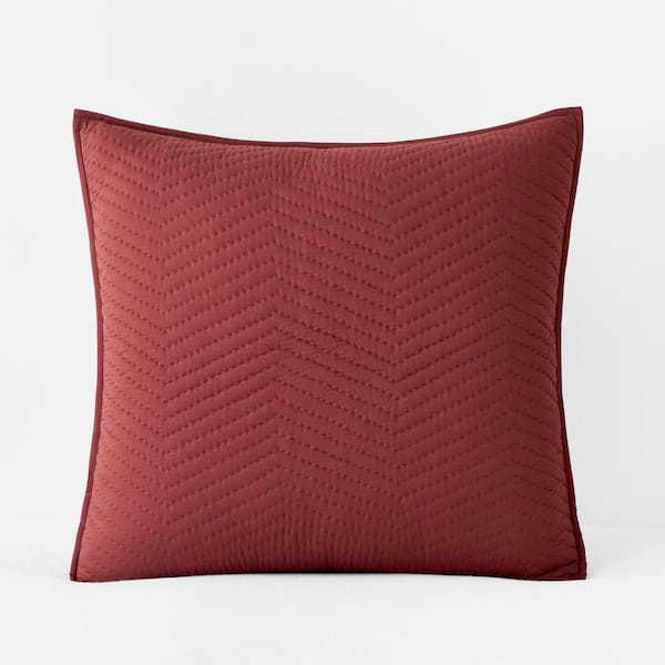 The Company Store Company Chili Cotton Euro Quilted Sham