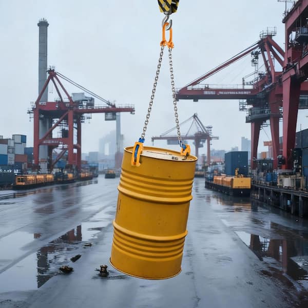 G80 Drum Lifting Chain Sling with Thickened Security Hook 2000 lbs. Capacity 1.6ft. Long Sturdy Drums Handling Equipment