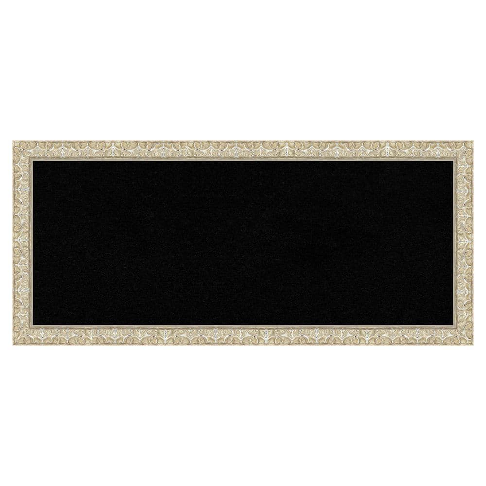 Lila Silver 32 in. x 14 in. Wood Framed Black Cork Memo Board price history on PriceWatchPro