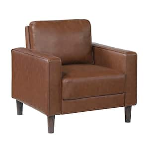 Apollo Chocolate Faux Leather Arm Chair