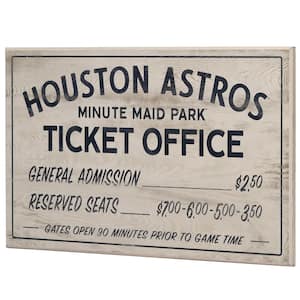 Houston Astros Vintage Ticket Office Wood Wall Decor
