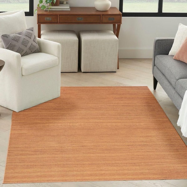 Washable Essentials Copper 5 ft. x 7 ft. All-over design Contemporary Area Rug