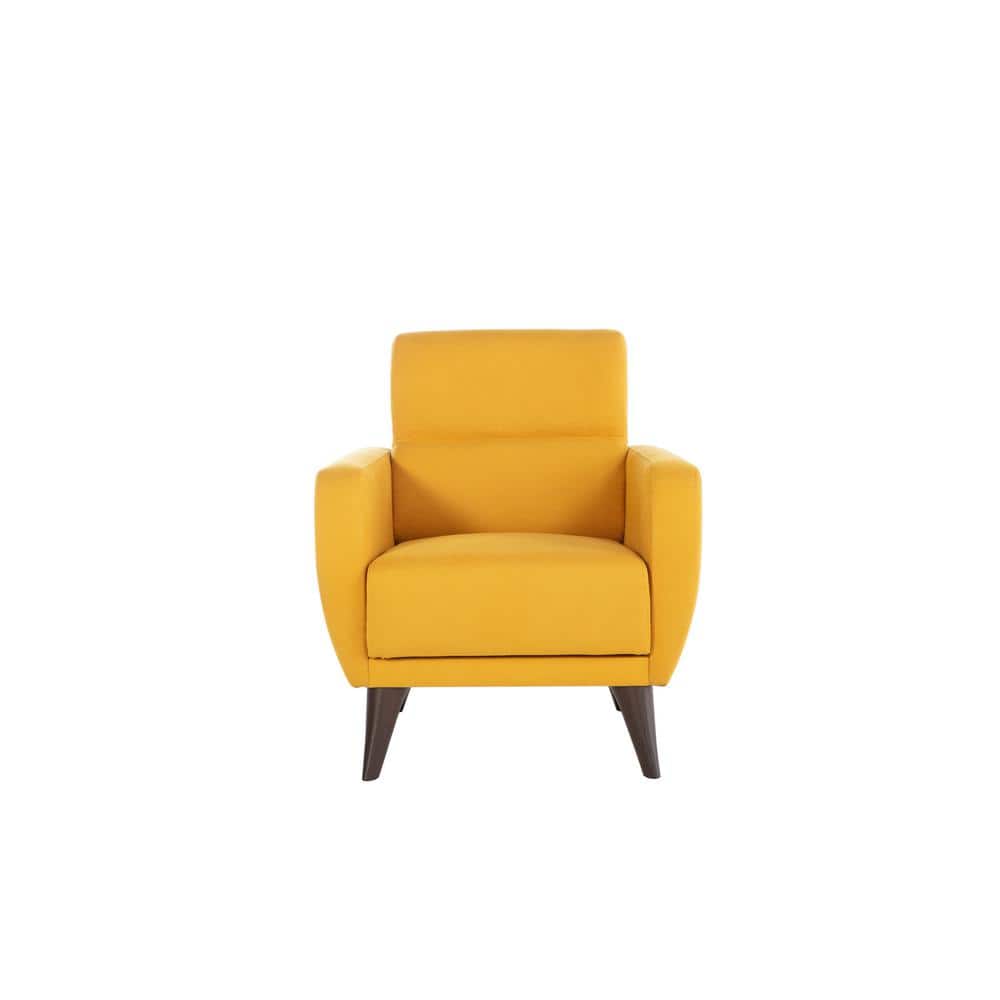 Lugano Yellow Metal Accent Chair with Under-Seat Storage