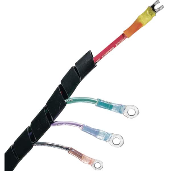 Ancor 1/2 in. x 100 ft. Marine Grade Spiral Wrap - Black
