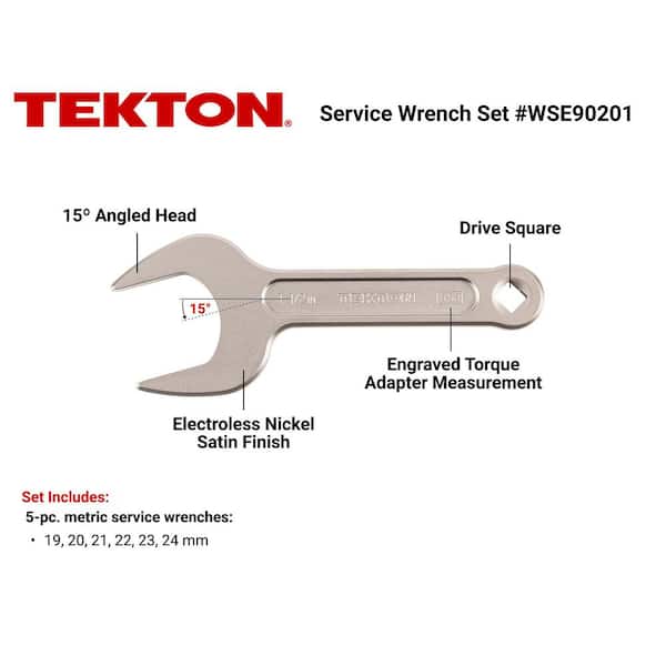 19-24 mm Service Wrench Set (6-Piece)