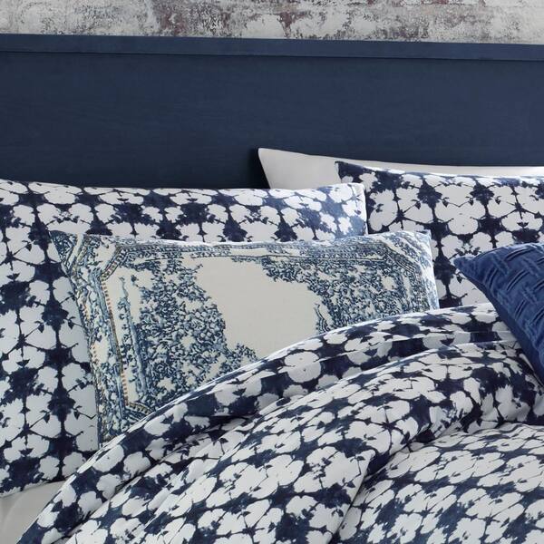 navy print pillows