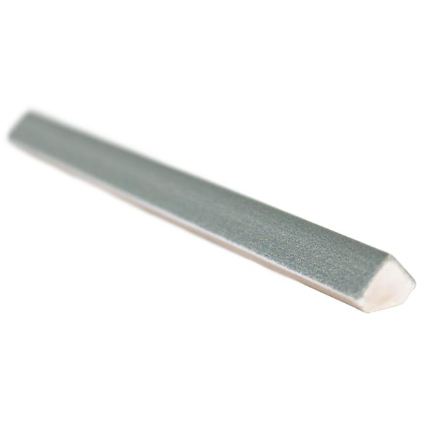 Reborn Sage Green 0.5 in. x 4.84 in. L-Shape Quarter Round Matte Ceramic Pencil Tile Trim (0.01 sq. ft./Each)
