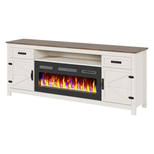 Sizzim 80 in. Freestanding Electric Fireplace TV Stand with