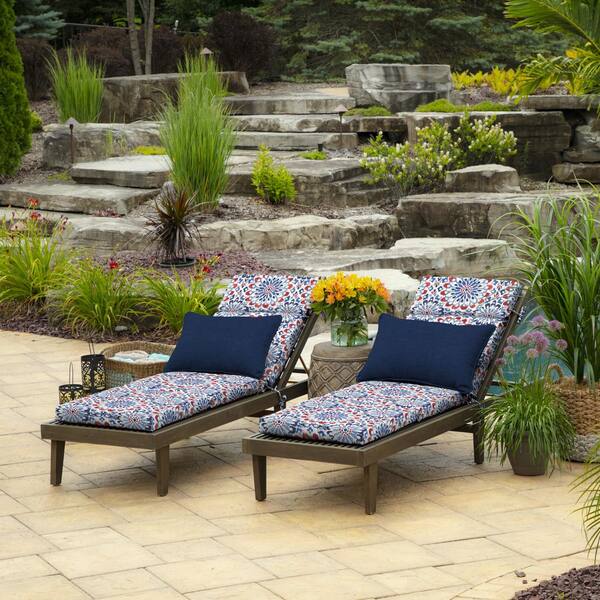 ARDEN 22 in. x 77 in. Outdoor Chaise Lounge Cushion in Clark