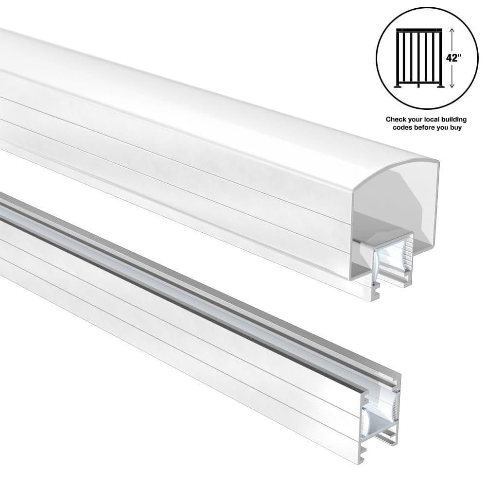 4 ft. White Aluminum Deck Railing Hand and Base Rail for 42 in. high system price history on PriceWatchPro