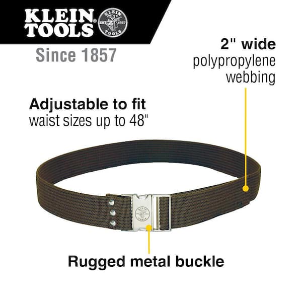 Klein Tools Webbed-Polypropylene Adjustable Tool Belt 5225 - The Home Depot