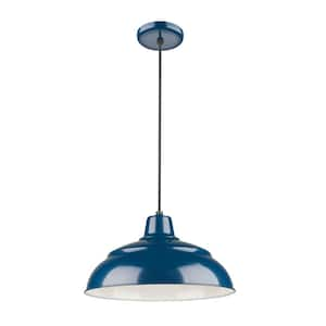 navy blue glass pendant lights