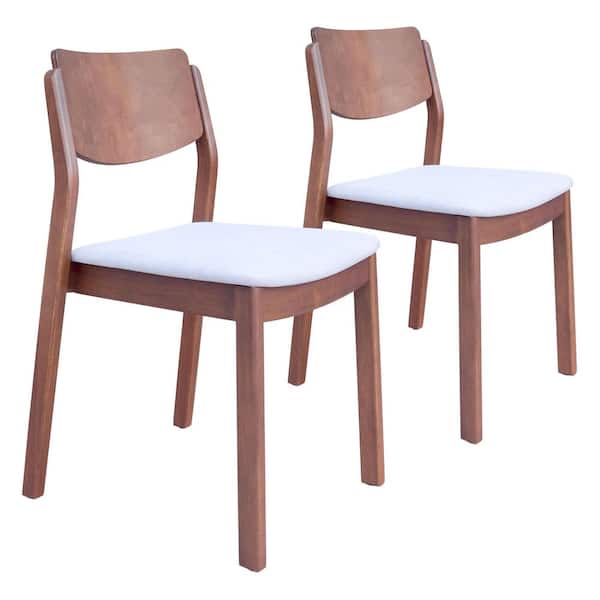 ZUO Desdamona Light Gray 100% Polyester Dining Chair Set (Set of 2)