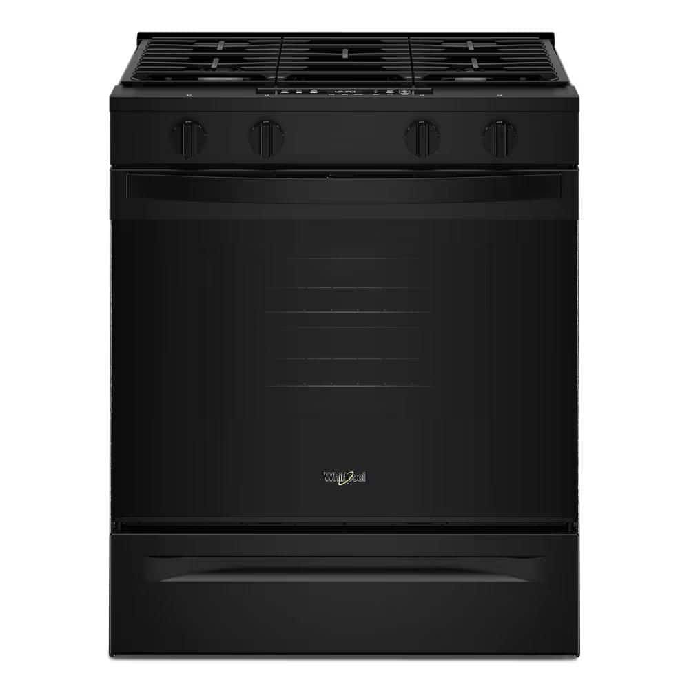 30 in. 4 Burners Slide-In Gas Range in Black with No Preheat and Slow Cook Modes price history on PriceWatchPro