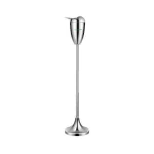 Chrome Stainless Steel Floor Standing Outdoor Ashtray with Lid