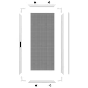 Unique Home Designs 30 in. x 80 in. Adjustable Fit Gray Steel Sliding Patio  Screen Door ISPM500030GRY - The Home Depot