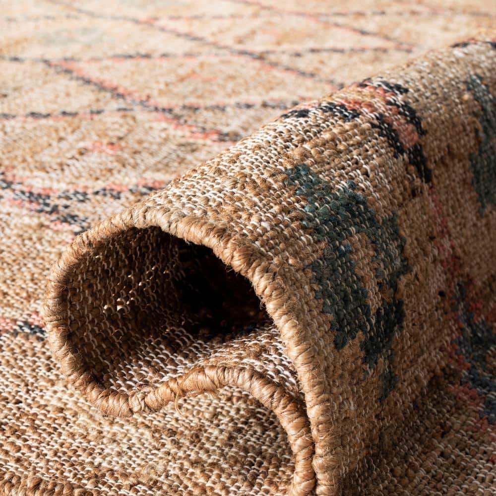 Bohemian Bliss Blue Cotton 24" Square Handwoven Accent Rug
